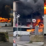 Të shkrumbuar tërësisht nga flakët, pamjet e tre autobusëve të linjës që u dogjën nga zjarri!