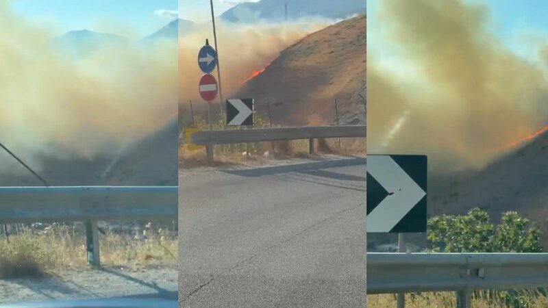 Zjarr në Llaman të Himarës, flakët u përhapen në kodrat e zonës